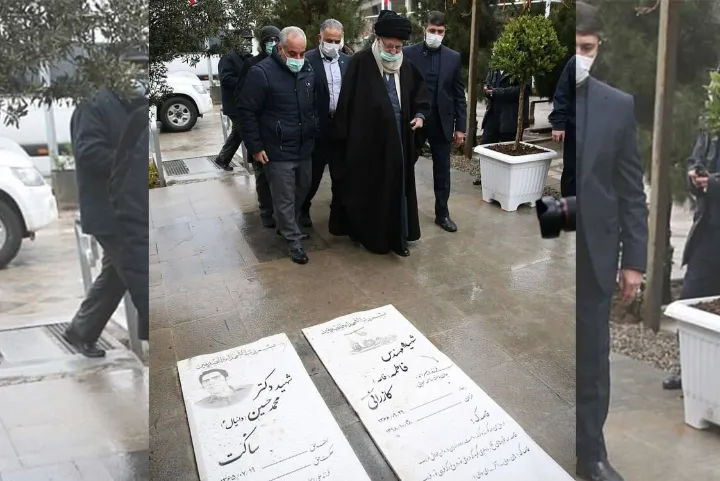 واکنش‌ها به حضور علی خامنه‌ای بر سر مزار دو تن از کشته‌شدگان هواپیمای اوکراینی